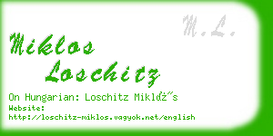 miklos loschitz business card